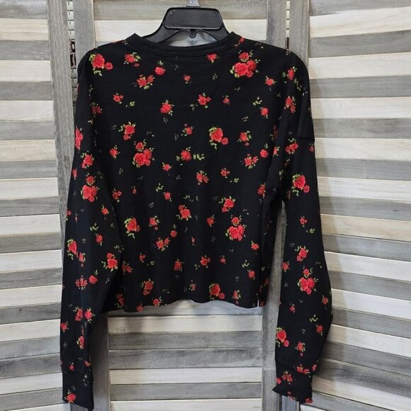 Floral Long Sleeve Cropped Top | Wild Fable | Medium - Picture 6 of 12